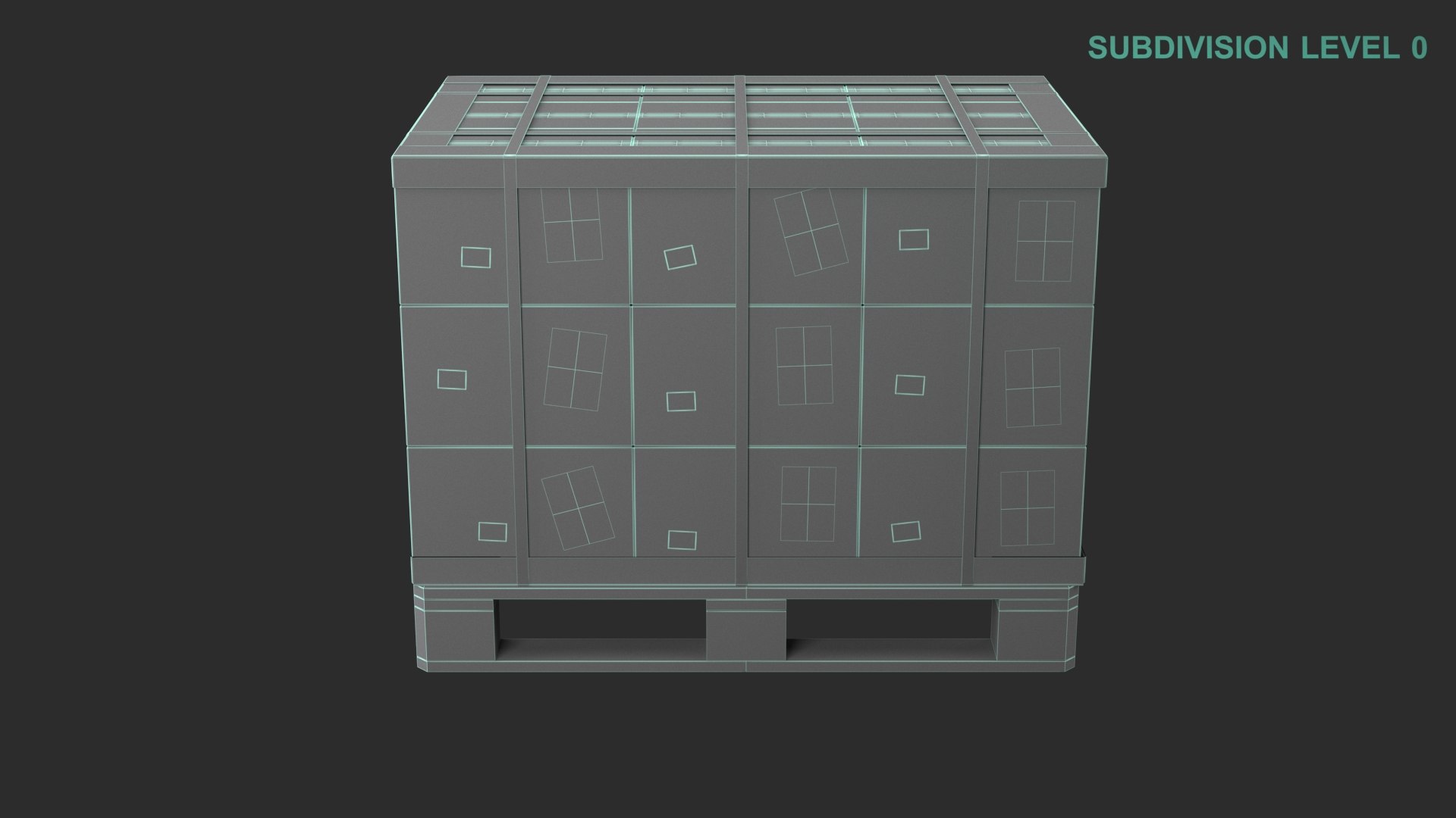 3D Pallet With Boxes https://p.turbosquid.com/ts-thumb/4G/af8Ese/or/wireframe0008/jpg/1668758861/1920x1080/fit_q87/88ffba4a3e777d08d0e4ba83fca1af57e271b390/wireframe0008.jpg
