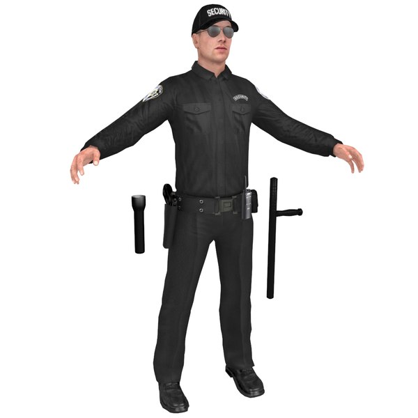 3D model security guard