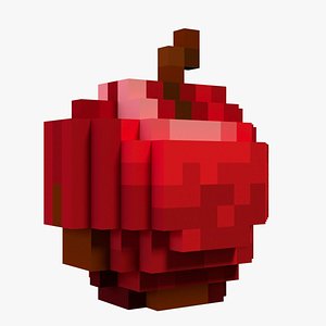 3D Minecraft Apple