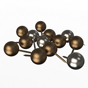 3D Pile Of Sphere Push Pins