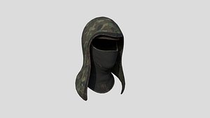 Ninja Assassin Hood 05 Green Camo - Character Design Fashion