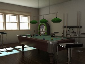 3d model pool room