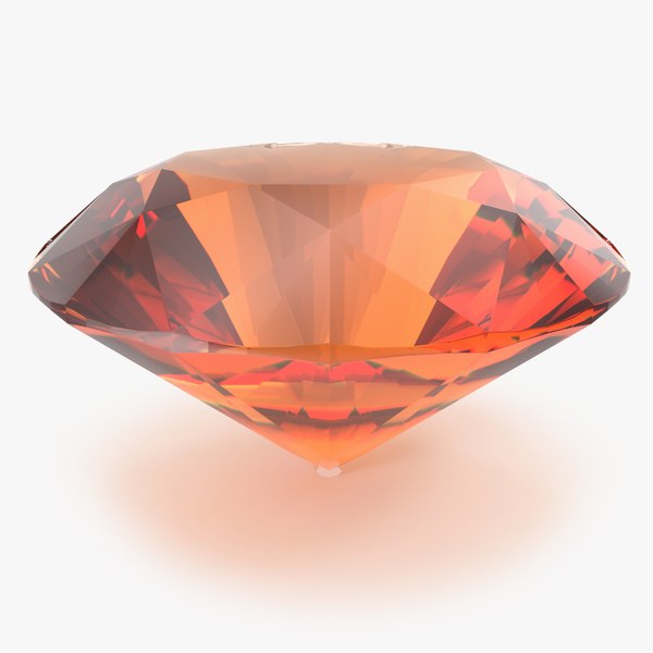 3D model Round Brilliant Cut Imperial Topaz