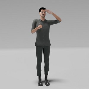 soldier blend shape key 3D model