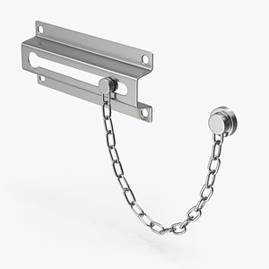 3D Door Chain And Lock
