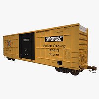 Railroad Boxcar 50ft TTX