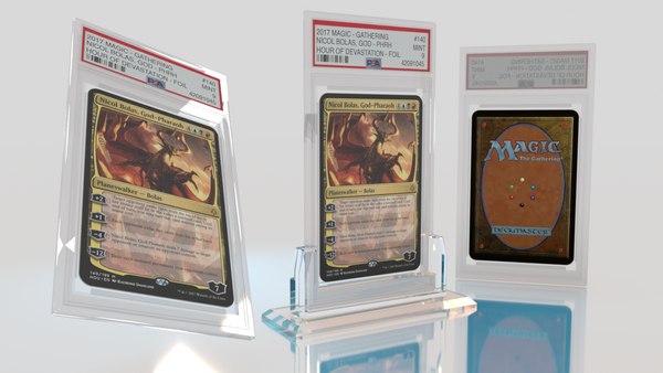 Modello 3D Porta carte graduato Magic The Gathering con espositore