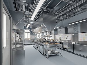 commercial kitchen 2 3D
