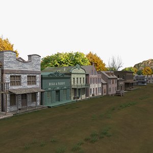3D western village