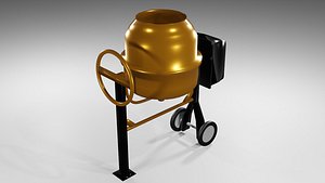 Concrete mixer  OBJ and BLEND model