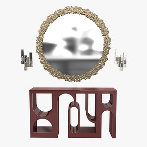 Brabbu cay mirror colosseum console and ombak wall light