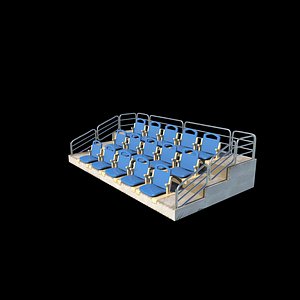 3D Outdoor Movable Grandstand 3D model