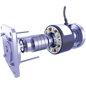 Synchronous Stepper Motor Diagram 116 3D