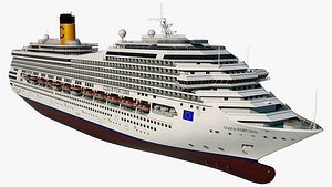 3D cruise costa fortuna ship