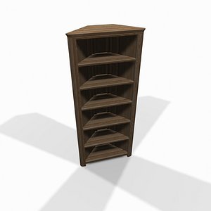 Wooden corner shelf