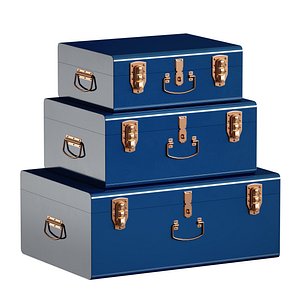 Suitcase Drawer Chest Set 3D model