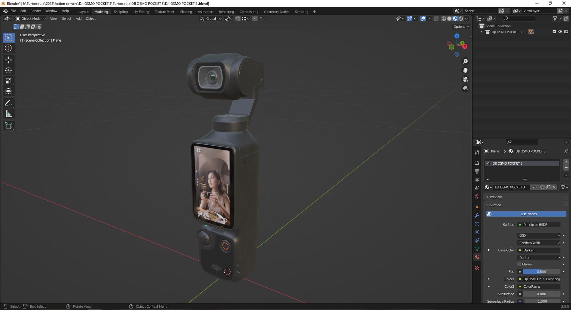 3D Model Action Camera DJI Osmo Pocket 3 - TurboSquid 2147163