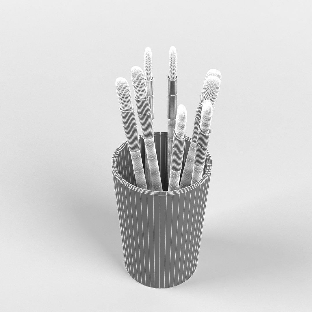 Cup Brushes 3d Model