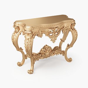Baroque Console Table 3D model
