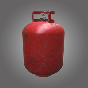 3D propane tank pbr model