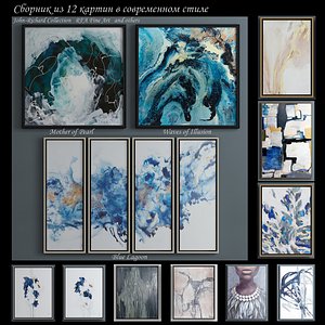The collection of contemporary paintings set-12