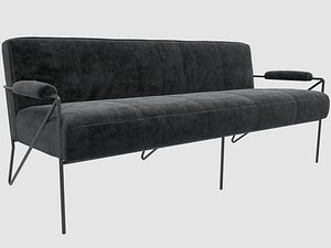 emmett settee mink shearling 3D model