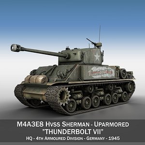 3d m4a3e8 hvss sherman - model