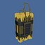Cartoon bomb with dynamite cylinders and timer