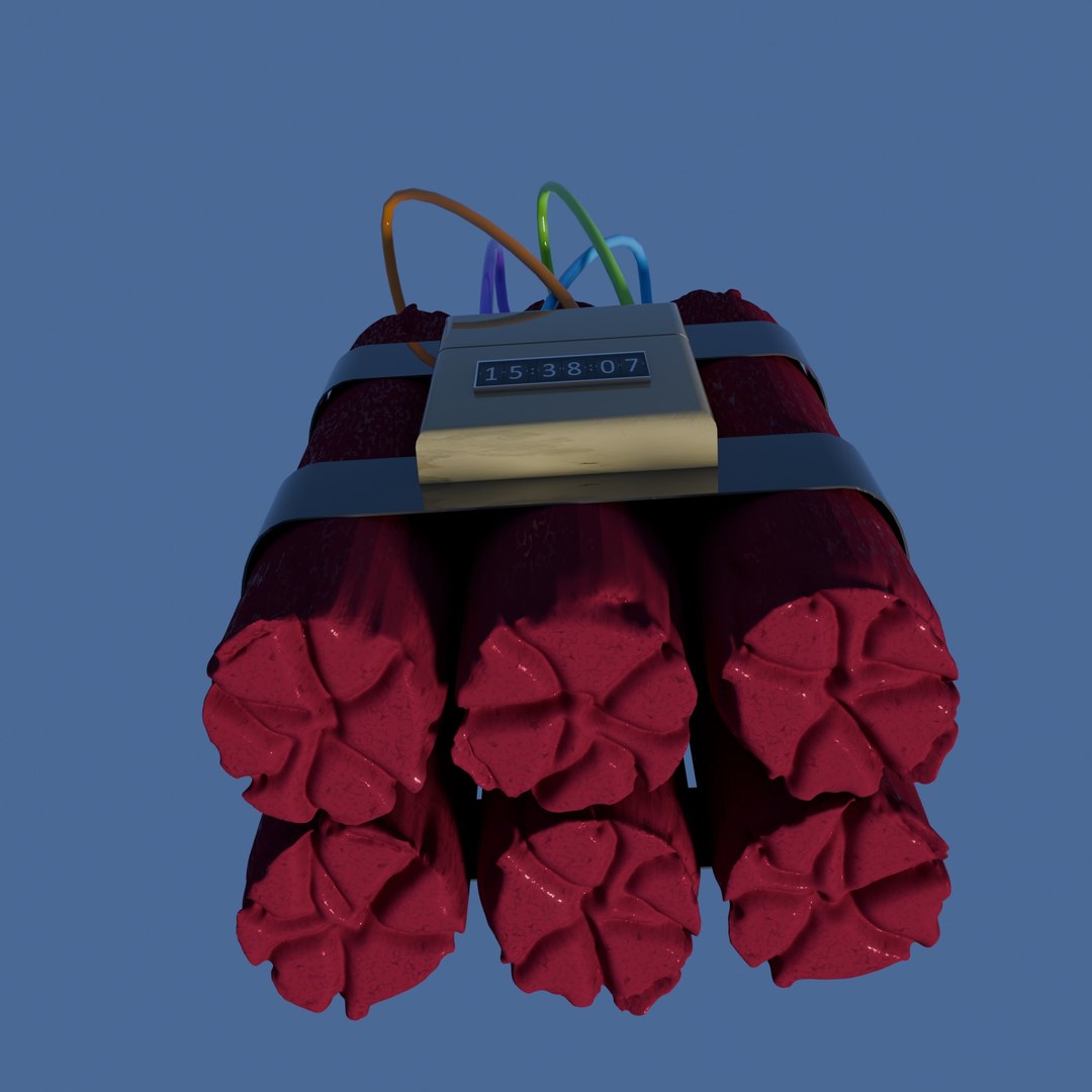 Cartoon bomb with dynamite cylinders and timer 3D model https://p.turbosquid.com/ts-thumb/4I/5d3pEk/Yl/05/jpg/1755696987/1920x1080/fit_q87/747dea6f579e48a1d103dfe94c492c058b2119ad/05.jpg