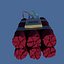 Cartoon bomb with dynamite cylinders and timer