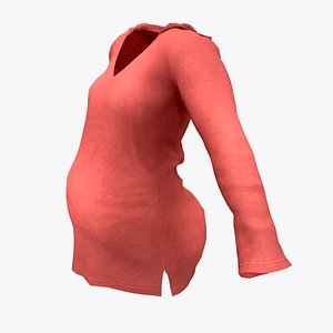 Maternity Hooded Tunic 3D model