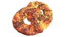 Pretzel with cumin seeds