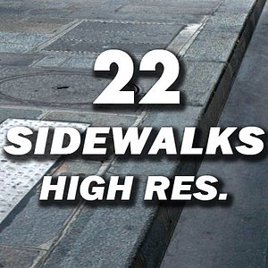 22 Sidewalks Textures collection ---------- High Resolution