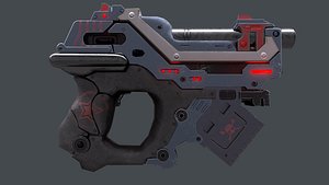 gun sci-fi sci 3D