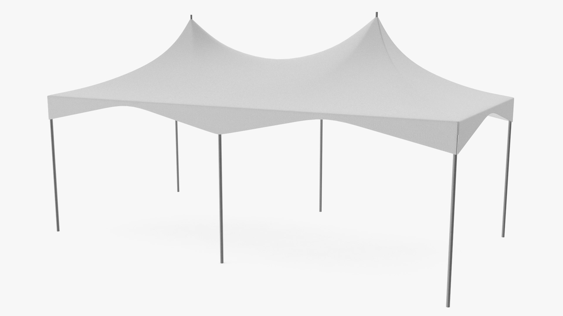 Outdoor Party Tent White 3D model preview