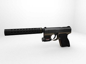 boberg xr-9 pistol 3d model