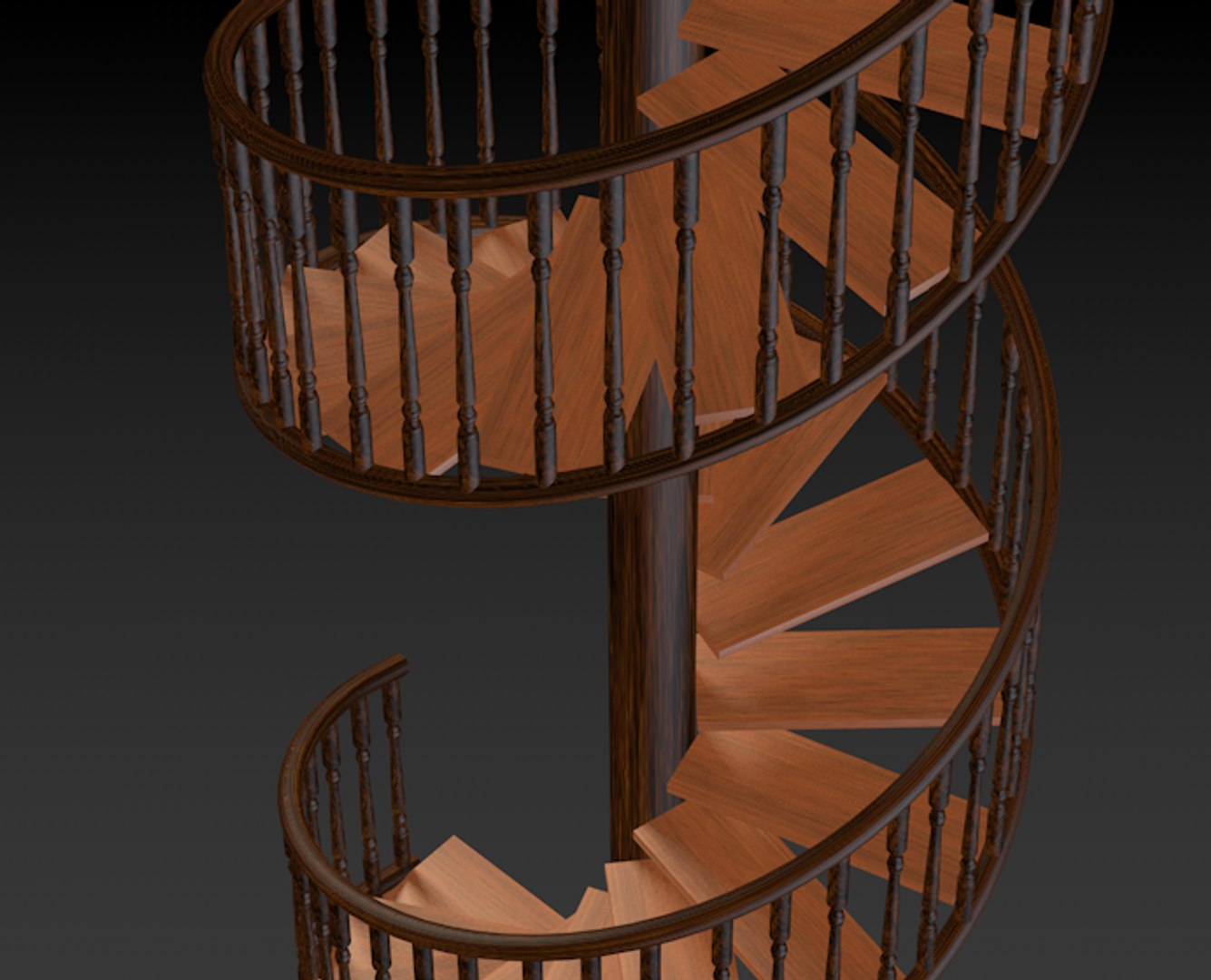 3d Spiral Staircase House Building