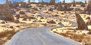 3D model desert road
