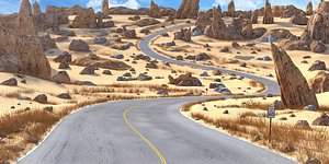Desert Road Cartoon