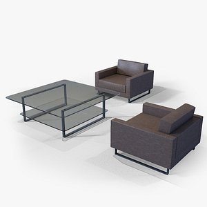 armchairs table 3d model