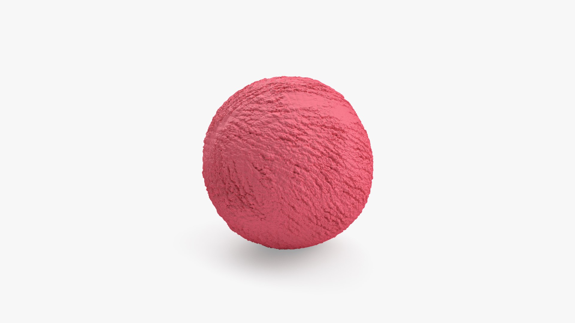 Ice Cream Ball Strawberry 3D model preview