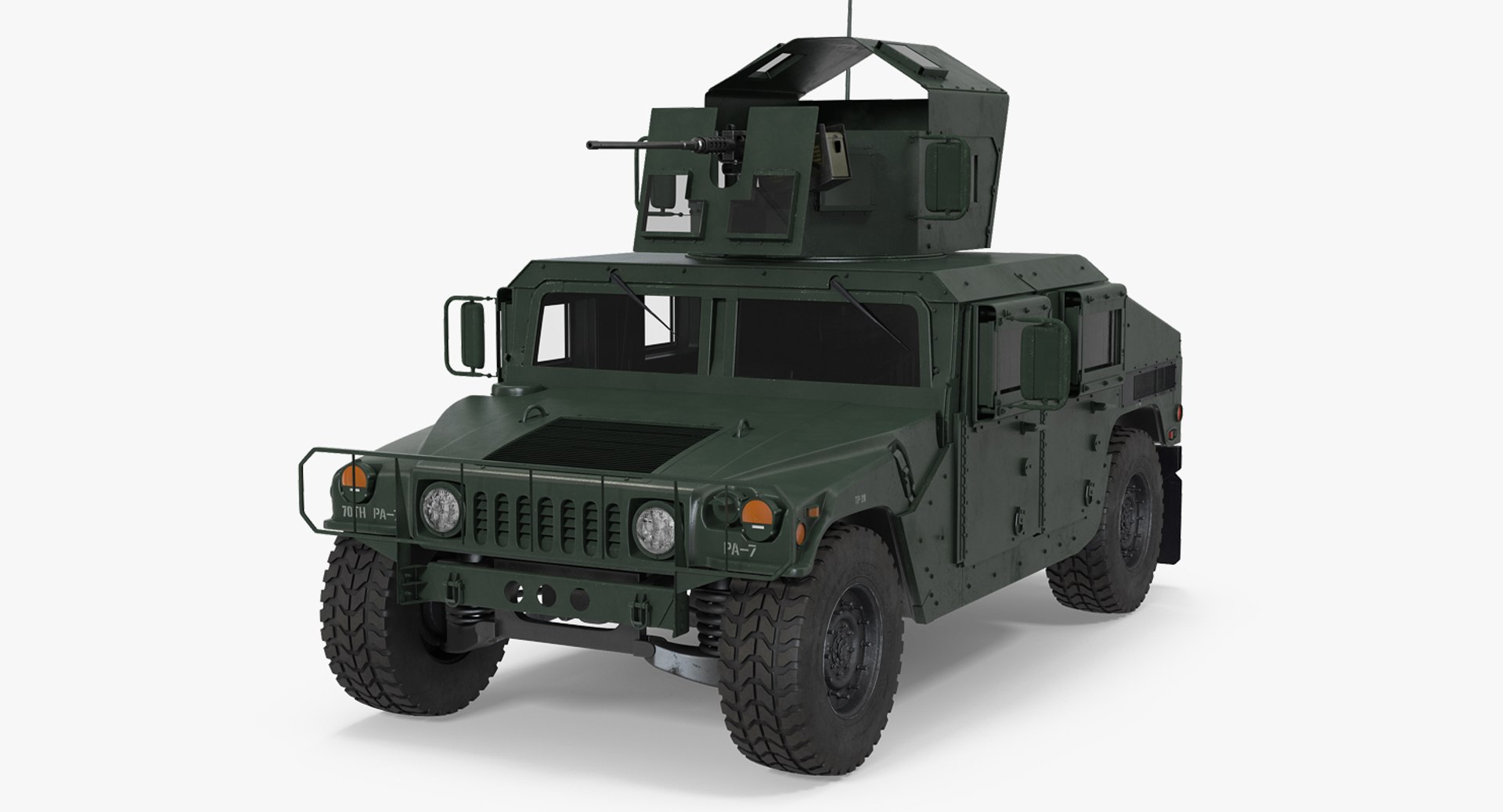 Humvee M1151 Enhanced Armament Carrier 3D Model 3D model preview