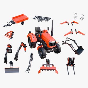 3D Compact Tractor Ultimate Pack M1 model