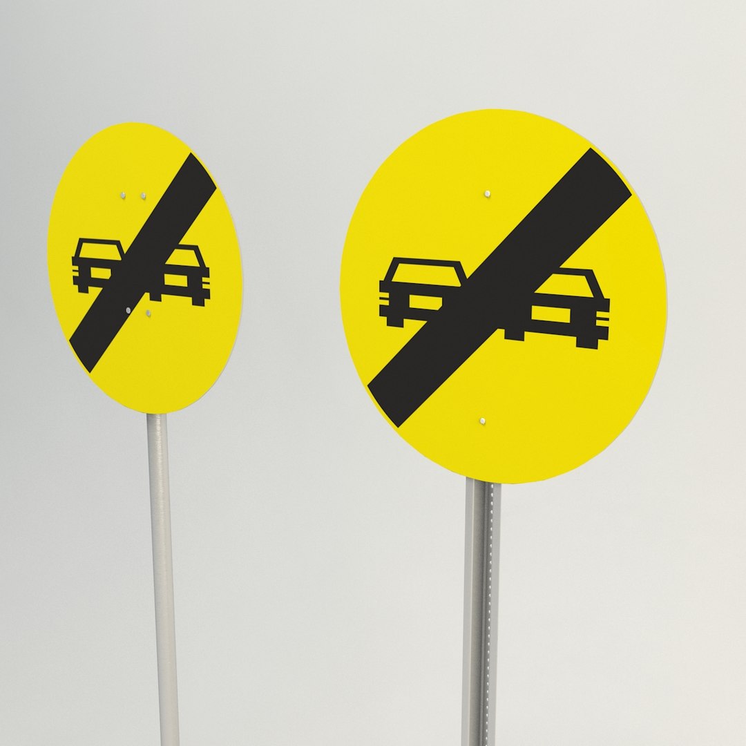 Overtaking Sign 3d Max