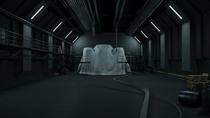 warehouse tubes barrels 3D model
