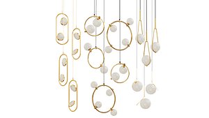 3D model set chandeliers lamp