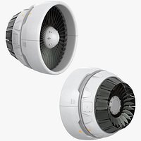 Propulsion Jet Rotor White Animated Rigged for Cinema 4D