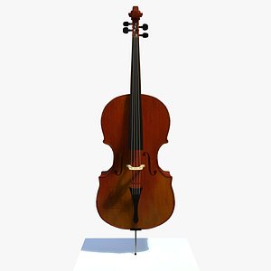 matt cello musical instrument 3d model