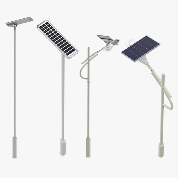 solar street lights battery 3D