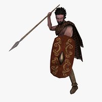 Low Poly Ancient Spearman